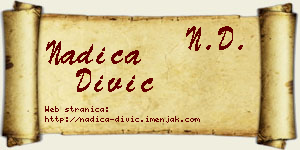 Nadica Divić vizit kartica